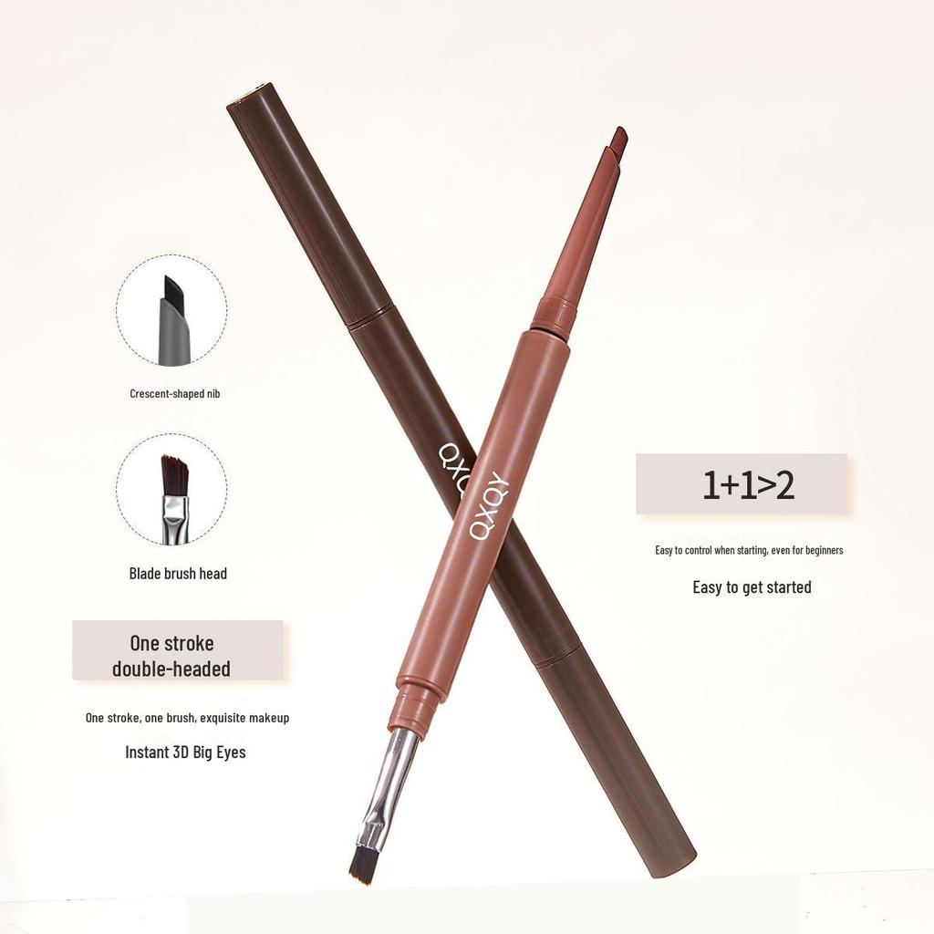 Double-Ended Waterproof Eyeliner Pencil: Smooth, Long-Lasting, Smudge-Proof, Easy for Beginners.