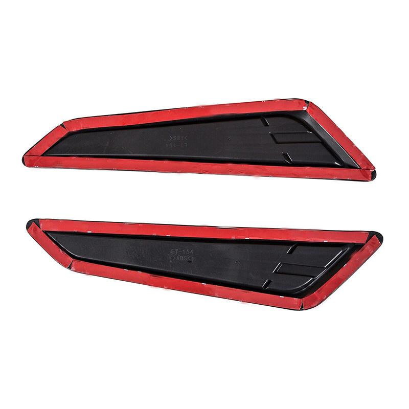 2 Pièces Noir Brillant ABS Cache-Ouïes d'Aération de Capot Avant Décoration d'Air de Capot Autocollant Accessoires de Style de Voiture pour Chevrolet Camaro 2016-2023