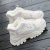 Ladies Lace Up Casual Sneakers Running Shoes for Woman Warm Snow Boots Thick Bottom Winter Women Platform Cotton Shoe