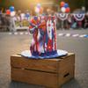 Independence Day Hat Comfortable United States Flag Tall Hat Costume Accessory Breathable Sponge Material for Adults, Parties