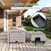 Elevated Raised Garden Bed Outdoor Large Resin Patio Planter Box Stand Divisible with Drain Plug Water Monitor for Plants Veget