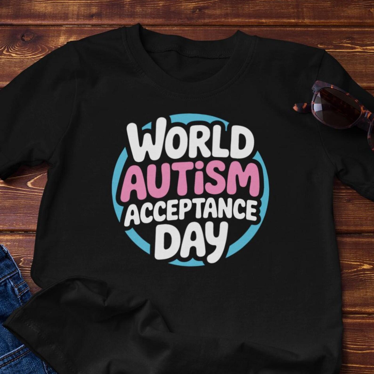 Autism Acceptance T-Shirt | World Autism Awareness Day - Cotton Tee XL