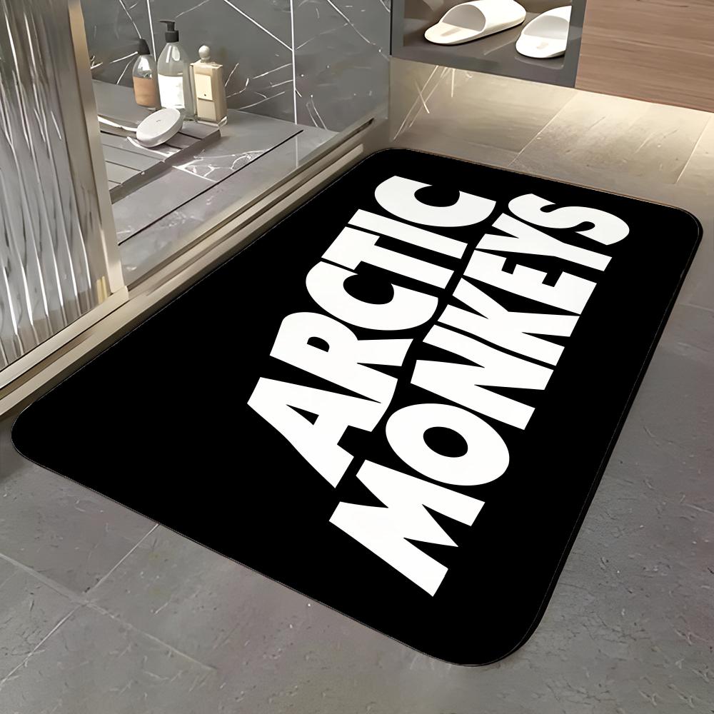 Band A-Arctic Monkeys Floor Mat Soft Flannel Entrance Door Mat Non Slip Absorbent Bathroom Bedroom Floor Rug