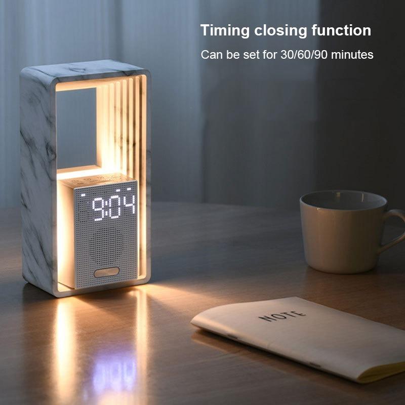 Simulated Sunrise Wake-up Alarm Clock White Noise Sleep Sound System Small Night Light High Aesthetic Bedside Table Lamp