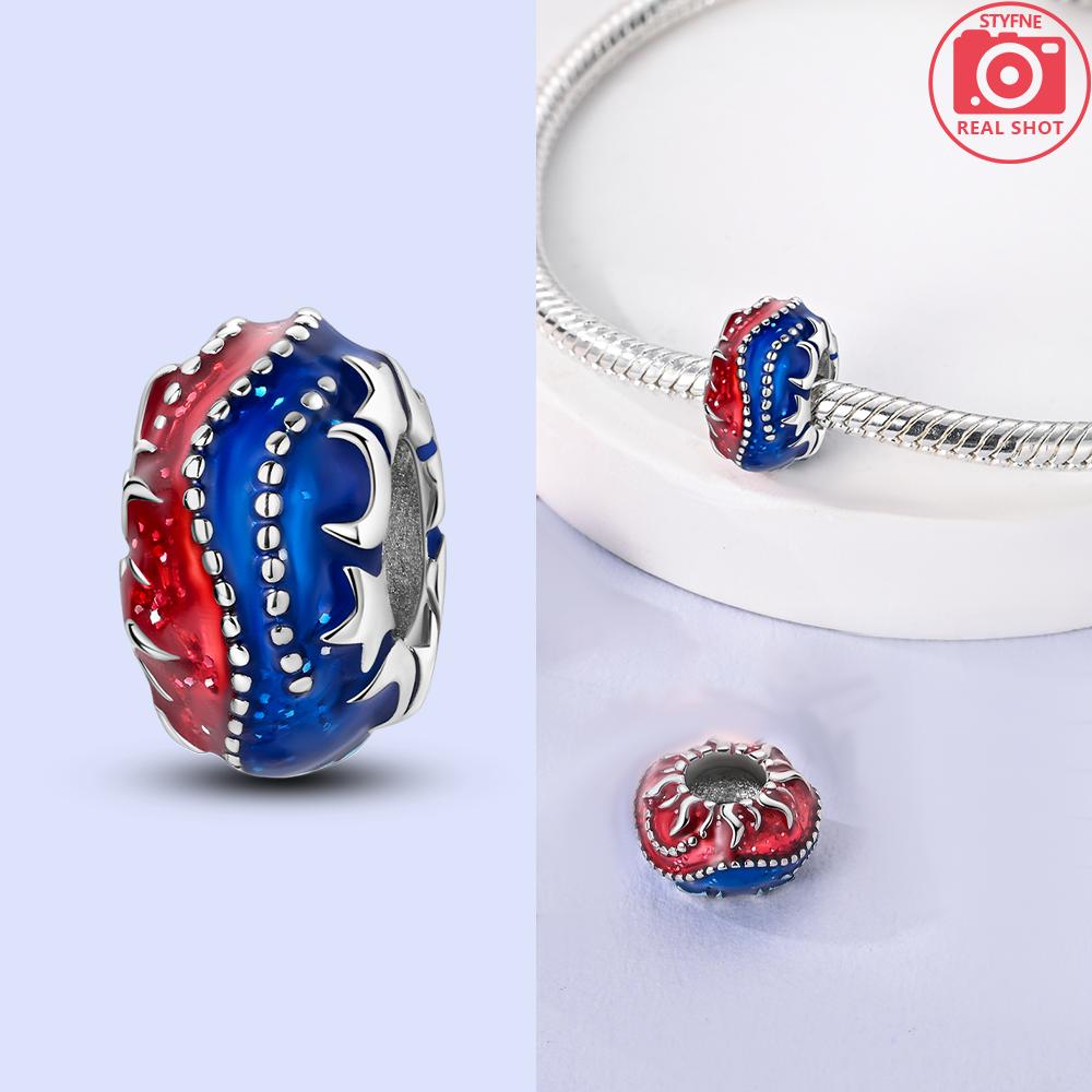 Authentic Original Charm Bead Components Copper Metal Butterfly Flowers Colorful Zircon Silicone Charm Bead Components Bead Components Compatible