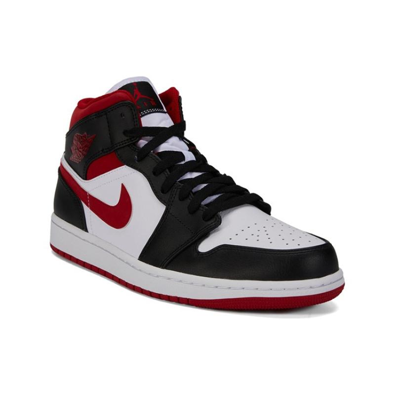 Air Jordan 1 Mid 'Black White Gym Red' Jordan 554724-122