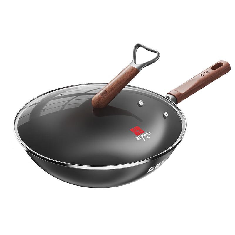 

Sanhe 0-Coating Titanium Iron Non-stick Wok
