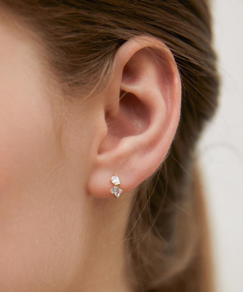 Tatiana (Silver 925) Twinkling Duo Hoop Earrings Ec3151
