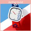 Gadi Sport Style Unisex Quartz Waterproof Square Dial Silicone Band Student Watch