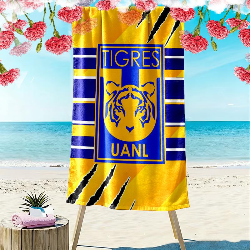 Tigres UANL Print Beach Towel, Large Soft Quick Dry Towel for Beach Camping Swimming