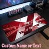 F1 Customized Name Text Mouse Pad, Large Desk Mouse Mat Personalized Home Office Present