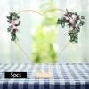 5 Metal Floral Hoop Garland Frame with Wooden Card Holders