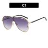 Oversized Shield Punk Sunglasses Women Luxury Square Metal Big Frame UV400 Sun Glasses Personality Eyewear