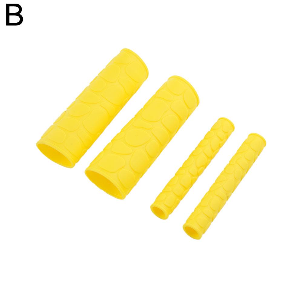 4 Pack Universal Motorcycle Hand Grips Cover Protector Non-slip Rubber Sleeve For Street Dirty Bike Atv Motorbike Handlebar L2k3