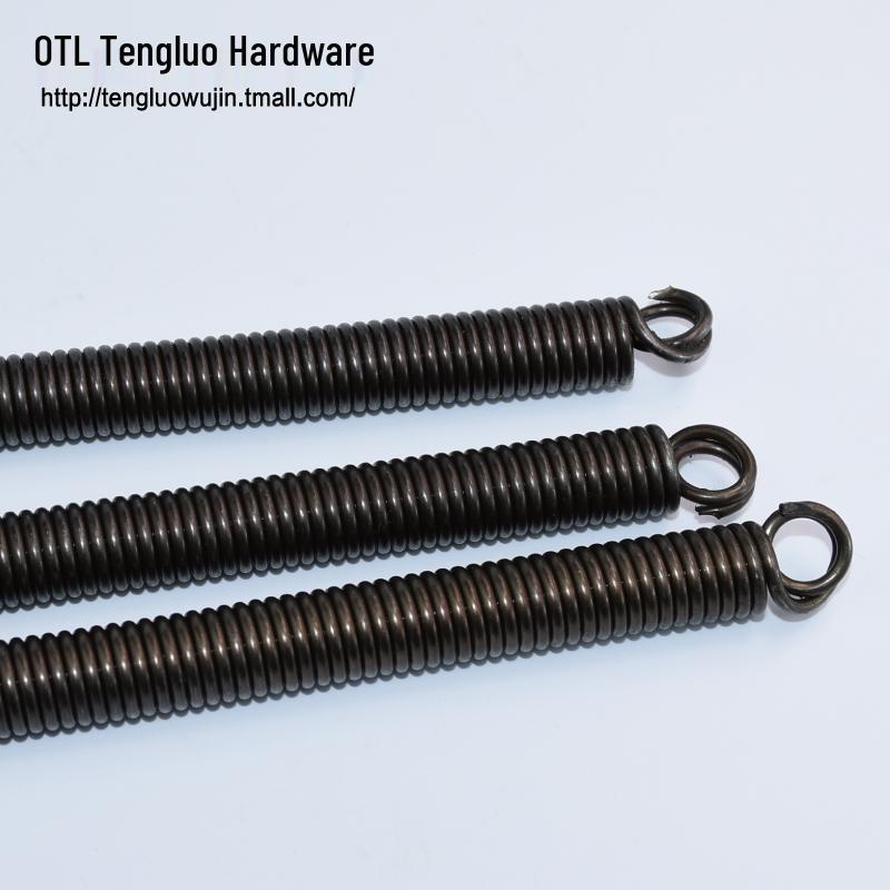 Double Loop Spring Steel Extension Tension Spring, Wire Gauge 1.2-1.5 1mm Wire x 6mm Outer Diameter x 300mm Length