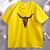 Boho Cow Skull T Shirt Western Graphic Tee Bull Skull T-Shirt Cowgirl Tshirt Country Girl Western Clothing Tops