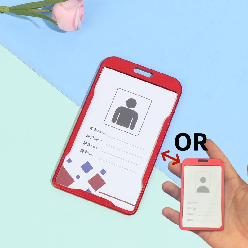 

Металлический держатель для удостоверения личности, держатель для бизнес-пропуска, держатель для карточек, офисные принадлежности красный