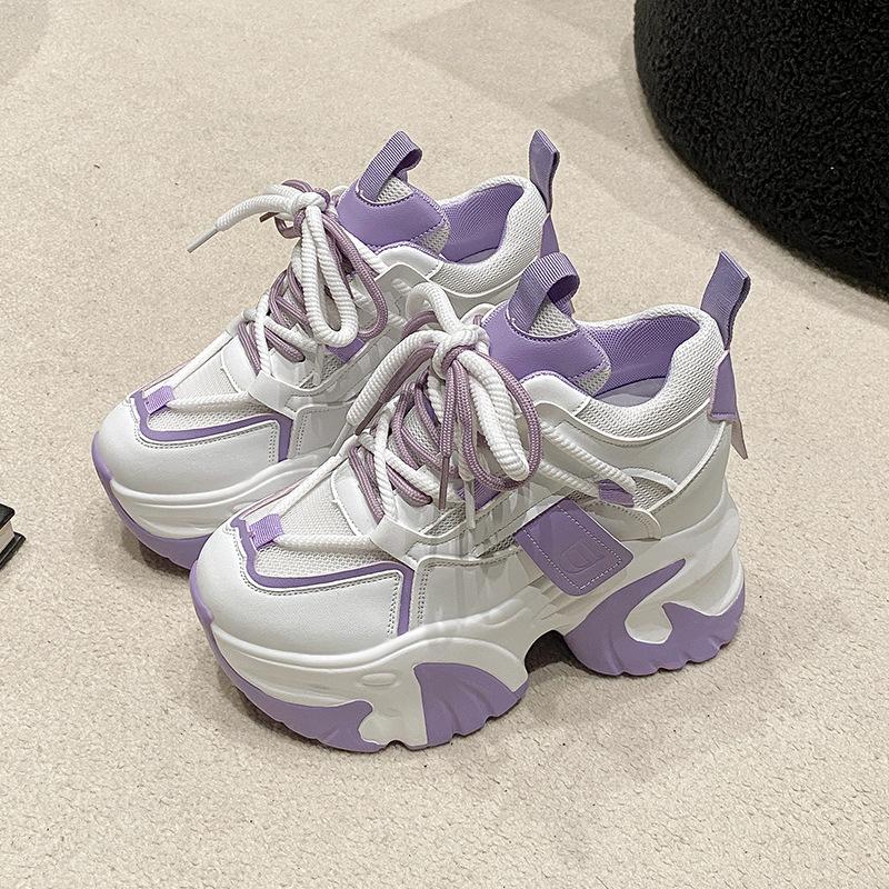 

Height increase small man platform dad shoes spring and autumn new fashionable and easy to match breathable casual sports shoes women s 39 лавандовий