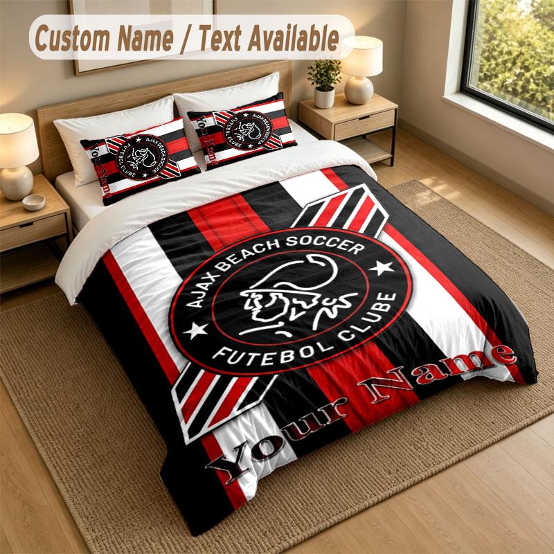 Bedding Set 1 Duvet Cover 2 Pillowcases Ajax Amsterdam Print Soft Bed Linen Bedroom Decor