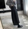 Elegant High-Waisted A-line Midi Skirt for Autumn/Winter - Versatile Wool Blend, Bud-Shaped and Slimming Design for Women