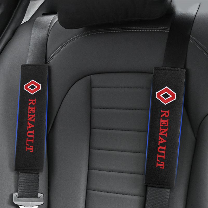 2Pcs Car Seat Shoulder Belt Cover Protector Pad Auto Accessories For Renault Dacia Grand Scenic 4 XMOD Megane Clio 4 Laguna 2 3 Coupe