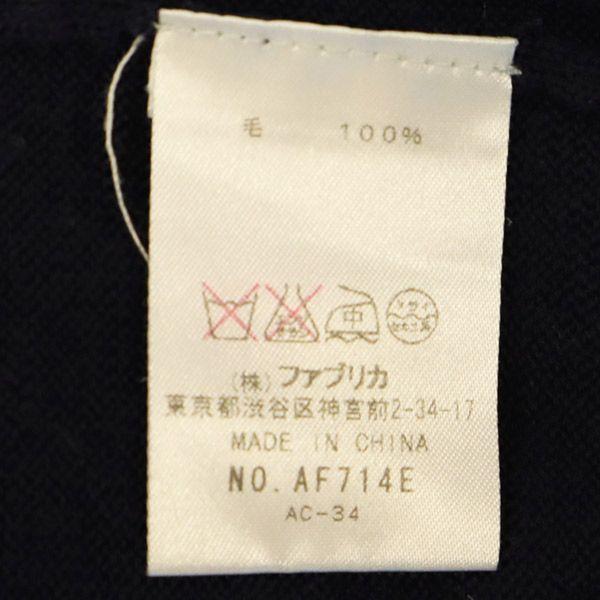 LACOSTE wool One-point patch pattern Long sleeve knit 34 sweater Women Used