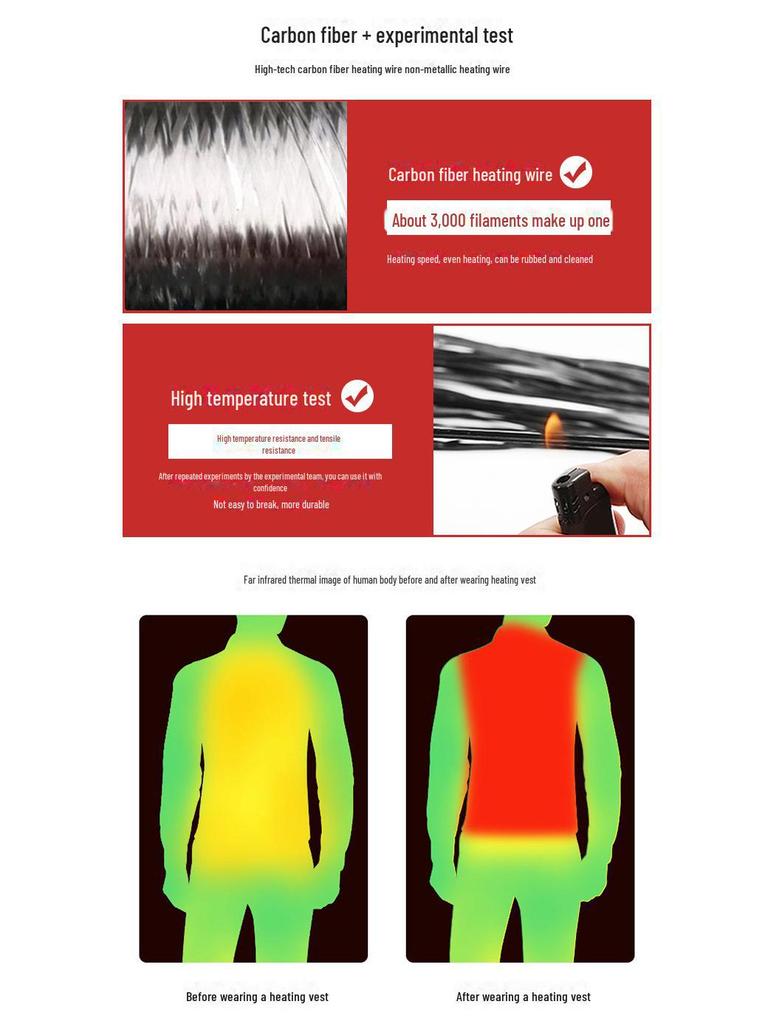 Cross-border USB Nine-Zone Smart Heating Vest: Electric Warmth and Constant Temperature for Couples