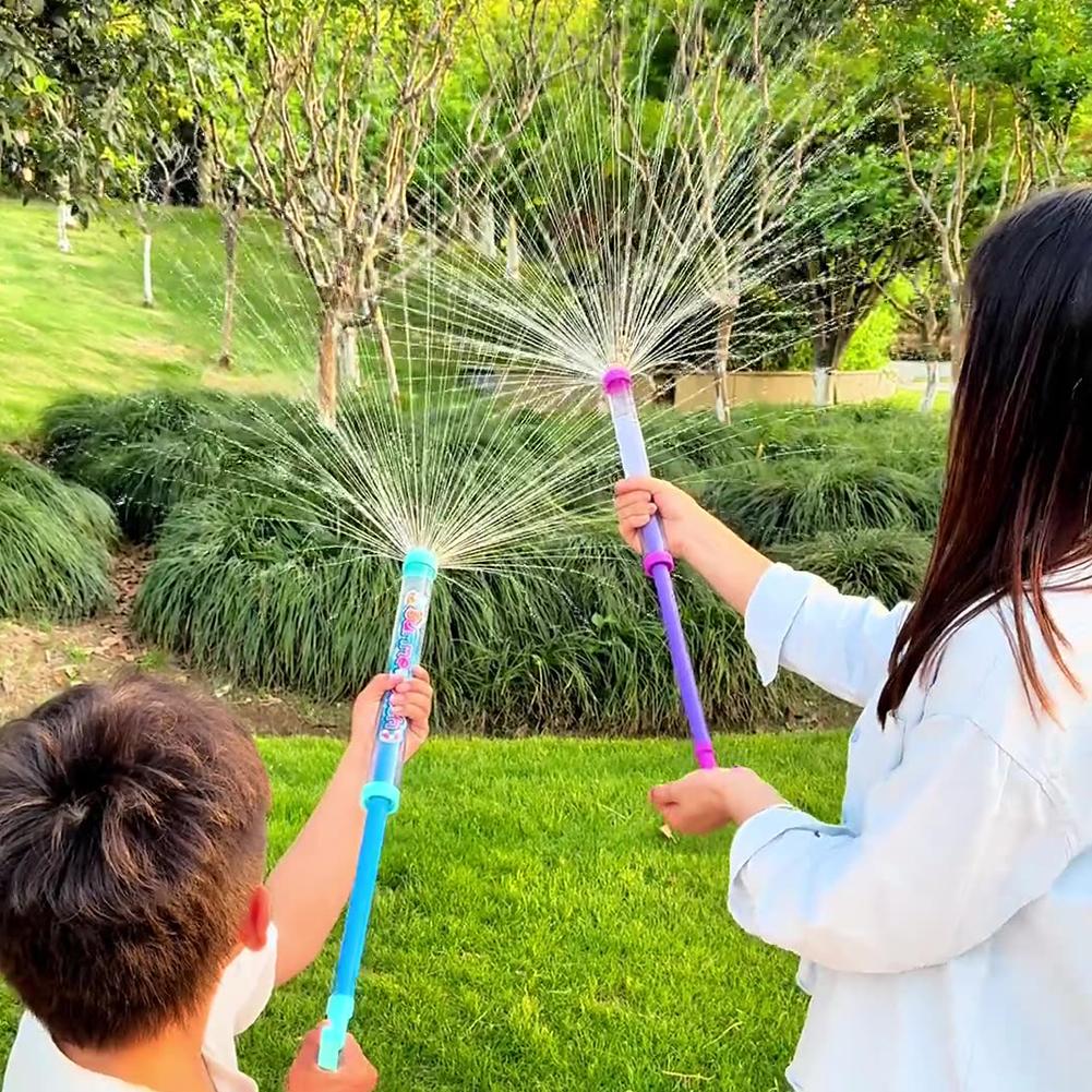 4Pcs Fireworks Spray Water Pull-Back Water Gun Outdoor Splash Games for Pool Lawn Activities Summer Interactive Water Spray Toys