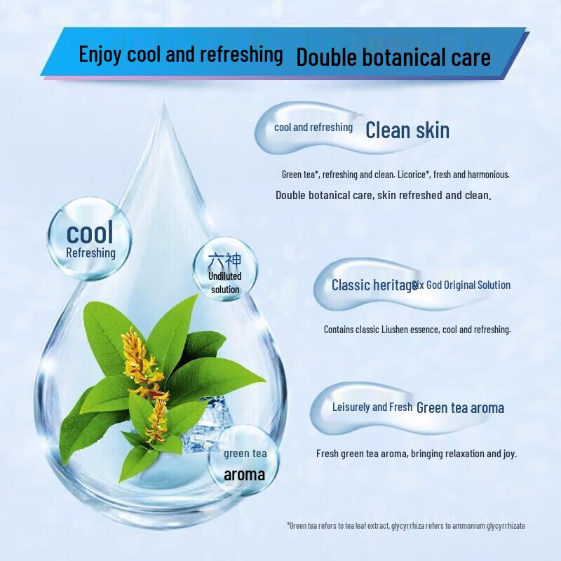 Liushen Ice Mint Men's Refreshing Shower Gel