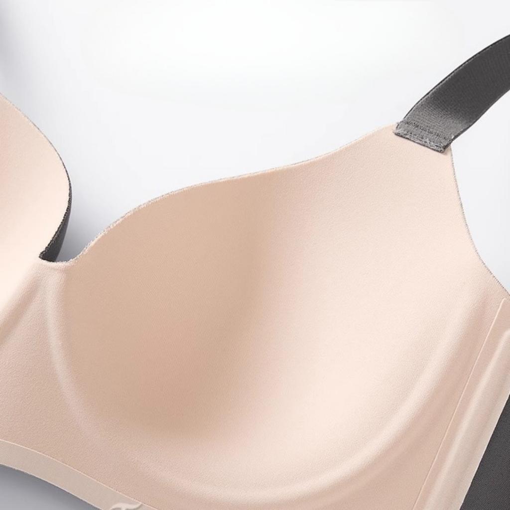 Polyamide Monochrome Bra Elegant Womens With Comfortable Steel Ring Support Nonremovable Padding Knitted Fabric Adult Lingerie