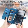 For Xiaomi Redmi Note 14 5G Zipper Wallet Case with Strap Flower Imprint PU Leather Phone Cover
