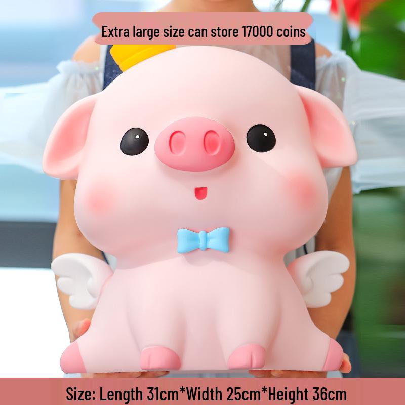 Cute Cartoon Piggy Bank - Drop-Resistant Vinyl, Ideal for Kids' Gifts: Children's Day, Valentine's, Birthdays