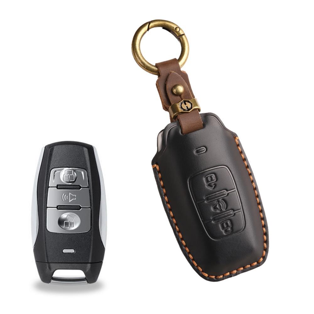 Handgefertigtes Schlüsseletui aus echtem Leder für Haval H6S H9 M6 First Love Big Dog Cannon im Retro-Stil, Auto-Schlüsselhülle