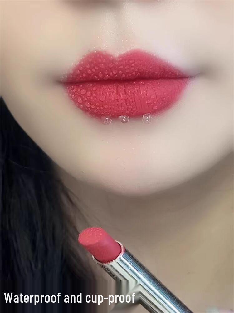 Cinnamon Milk Tea Matte Lipstick: Fade-proof, Transfer-resistant, Teeth-whitening, Waterproof, Moisturizing, Long-lasting No-makeup Look.