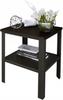 Screw-Together Table with Shelf Loft Living Room 40X40X45 Black+Minipearl Top