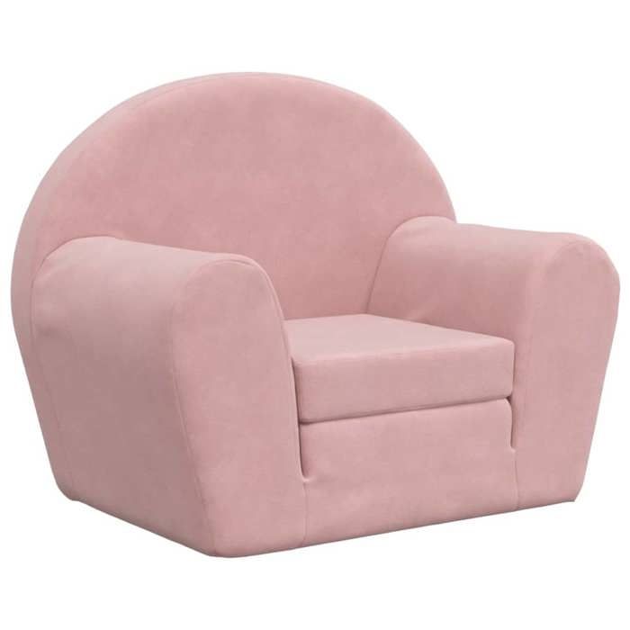 VidaXL Canapé-lit pour enfants rose peluche douce 356997