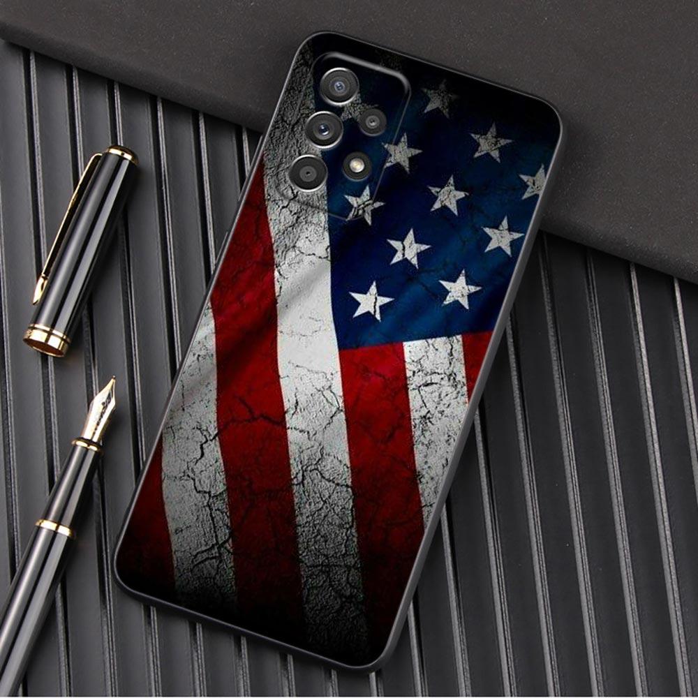 American USA Flag Star Phone Case For Samsung Galaxy A57 A56 A37 A55 A36 A26 A54 A52 A35 A34 A25 A17 A16 A15 A07 A06 Soft Cover