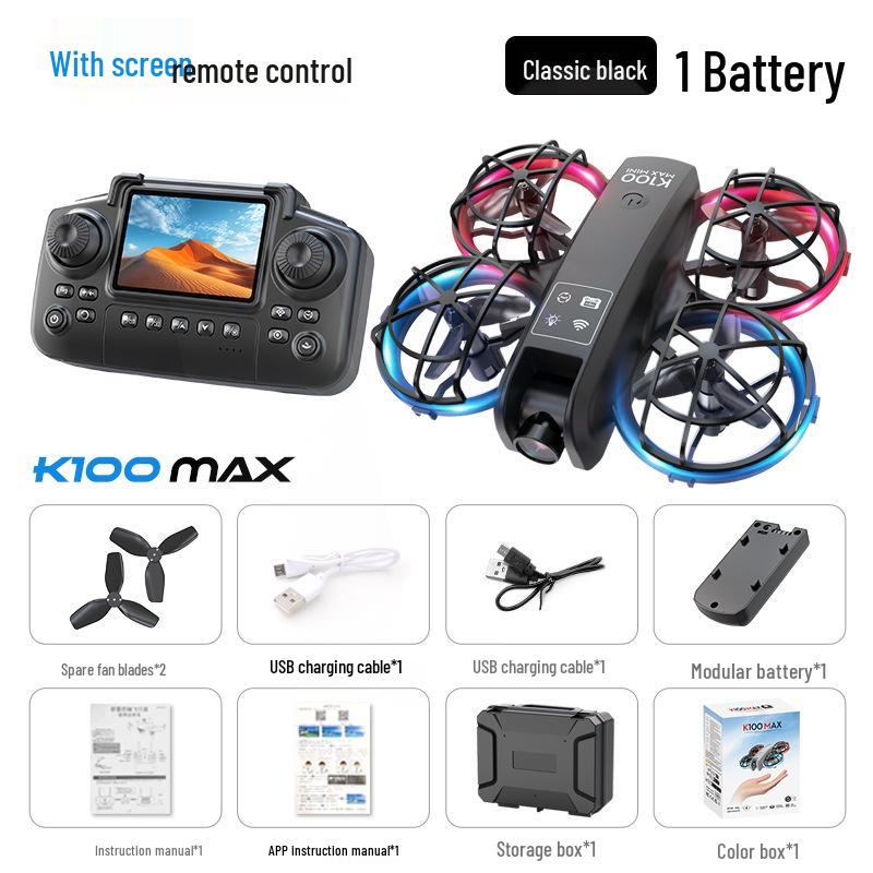 K100max GT3 Drone: Mini Dual-Camera Quadcopter with Optical Flow & Full Protection for Aerial Photography.