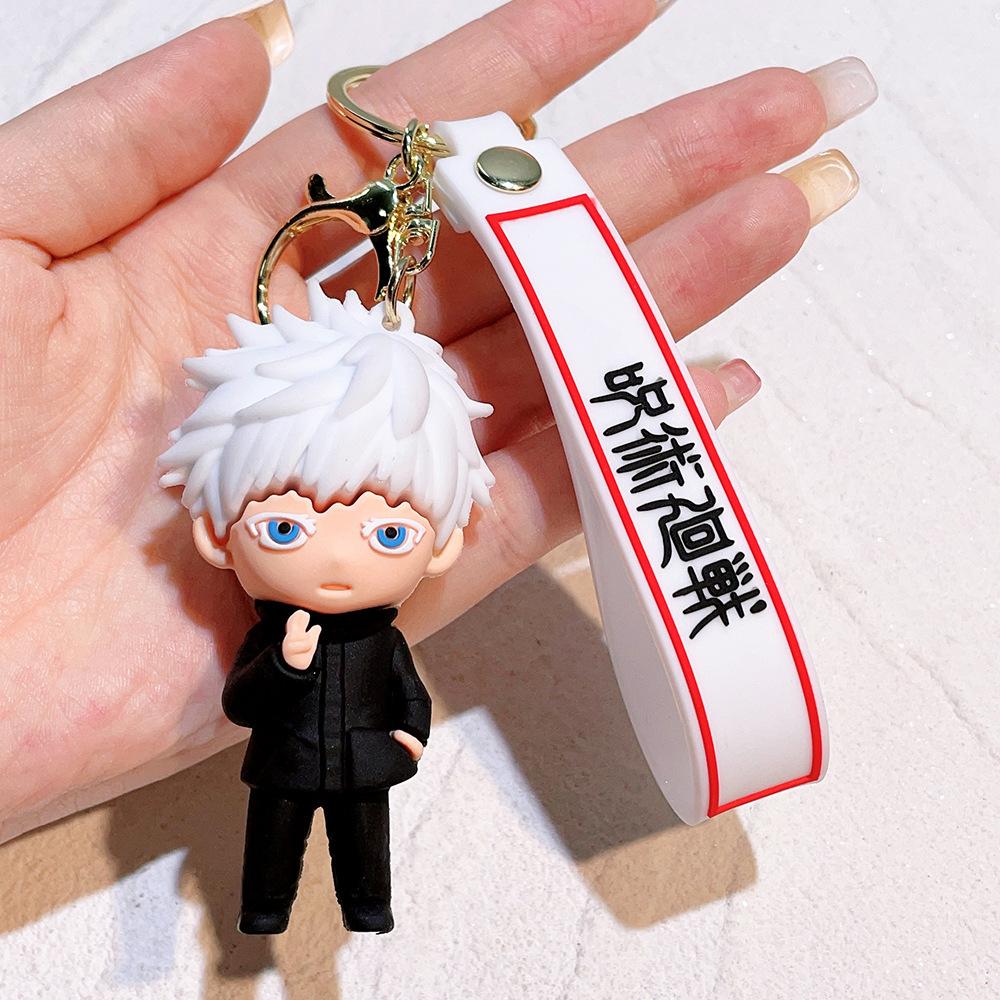 Jujutsu Kaisen Anime Keychain Figure Gojo Satoru Itadori Yuji Custom Keyring Cartoon Funny Toys Gift for Friends