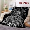 Odin Viking Warrior 2D Flat Pattern Flannel Blanket High Quality All Seasons Warmth and Comfort Perfect for Christmas Gifts.