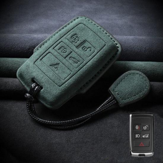 1Pcs Suede Leather Car Key Fob Case For Land Rover Range Rover Sport For Jaguar