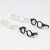 5Pieces Black Frame Glasses Mini Doll Accessory Doll Photo Props Round Square Frame Glasses Miniatures Doll House Props