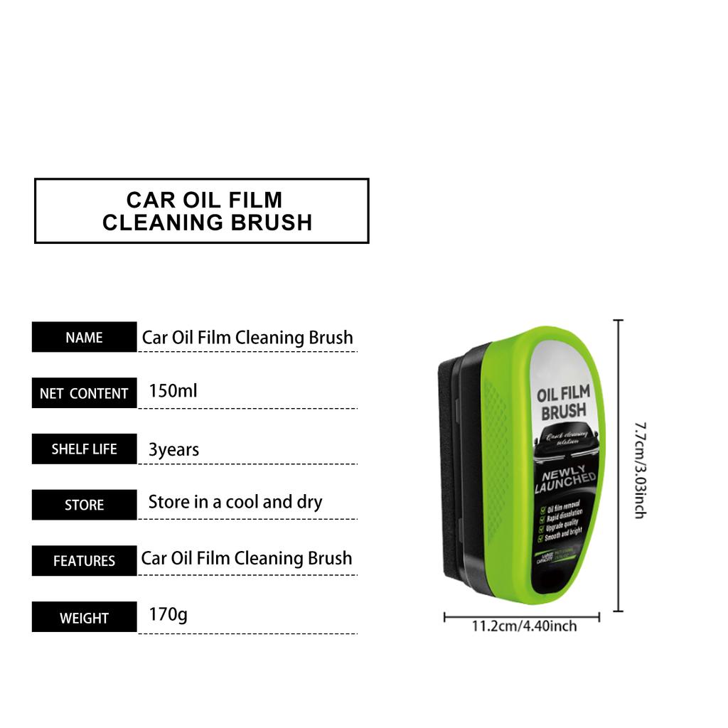 Car Glass Oil Film Remover With Supplements Kit Auto Windshield Glass Dust Removal Polishing Hydrophobic Cleaner Care Care