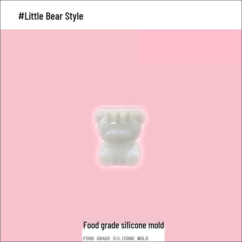 Influencer Bear Rose Silicone Ice Mold - Easy Release, Food-Grade Creative Ice Tray