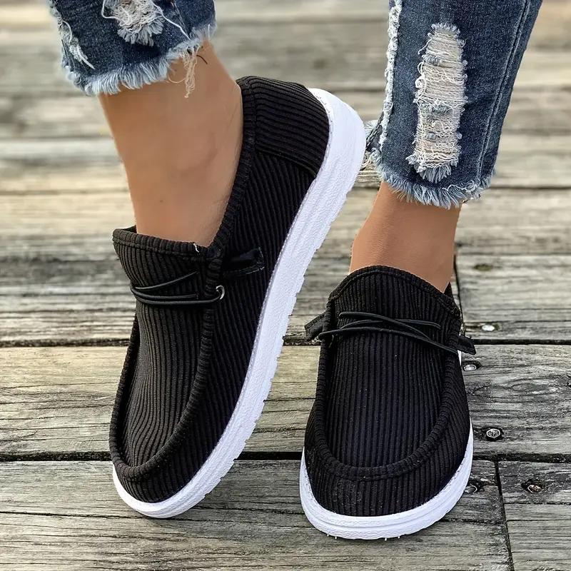 Large Casual Single Shoes for Women In Spring and Autumn, Flat Bottomed Feet, Low Top Loafers, Women's Single Shoes