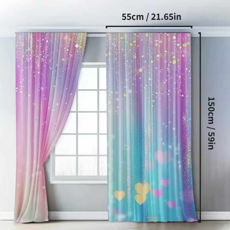 2 Stück Vorhänge mit niedlichem Katzenprint, geeignet für Schlafzimmer-, Wohnzimmer-, Küchendekoration, Heimdekoration, Fensterdekoration