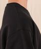 Ellamo Terry Basic Plain Pocket Oversized Sweatshirt [Black]