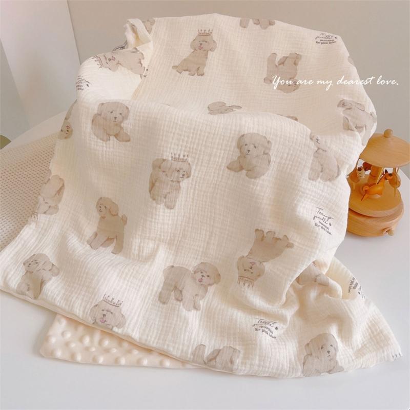 Baby Blanket for Soothing Relaxing Cotton Baby Comforter Calming Dotted Design Blanket for Newborns Cotton Swaddles Wrap