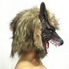 Halloween Horror Savage Wolf Head Mask Masquerade Fluffy Headgear Decoration