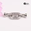 14k Gold-Filled T Diamond Zirconia Pearl Necklace Clasp - DIY Jewelry Accessories